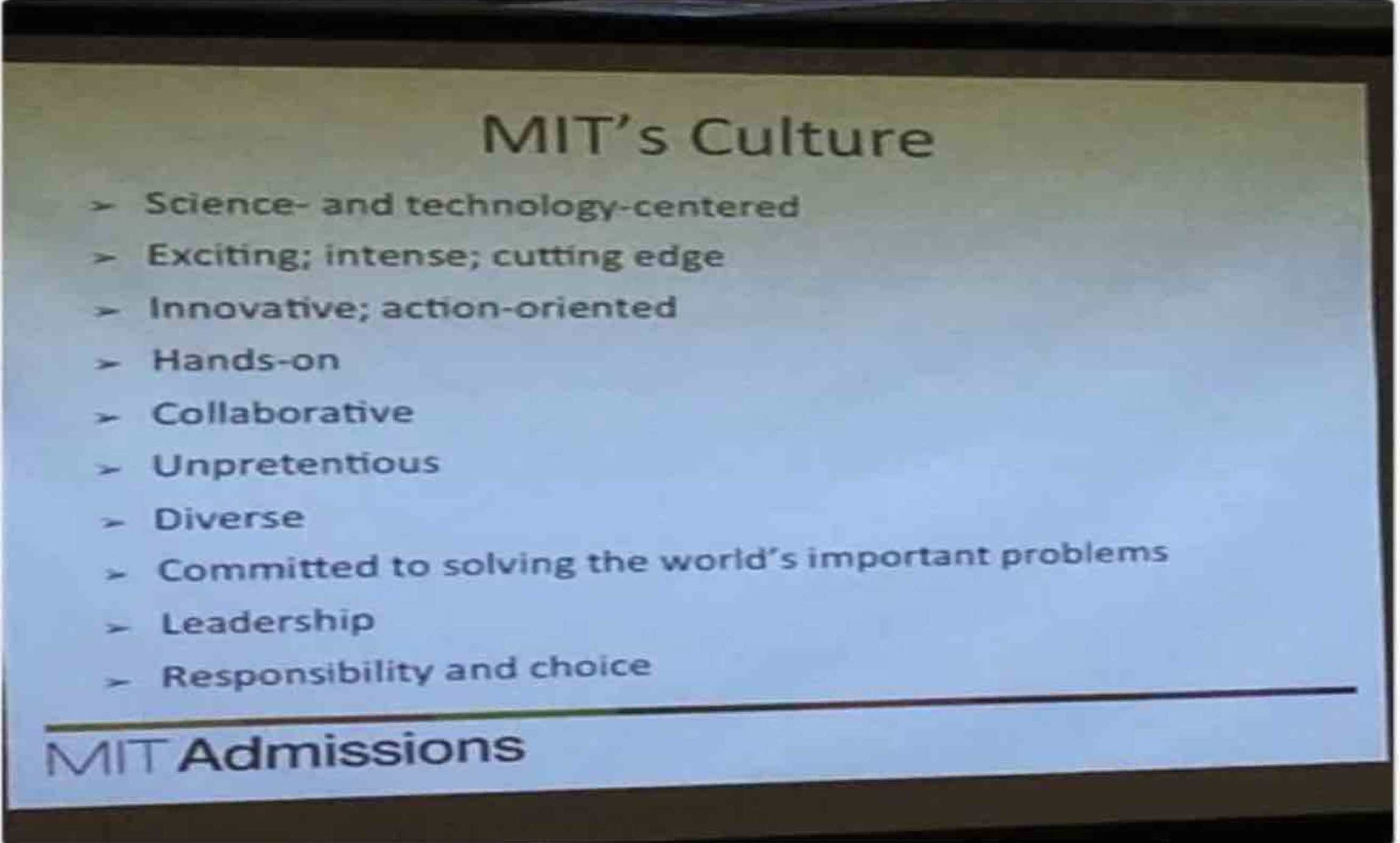 MIT admissions criteria